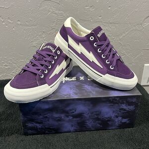 🔥🔥”NEW” REVENGE x STORM Vol. 2 Dark Violet / White Lightning Bolt Shoe Men Sz 7